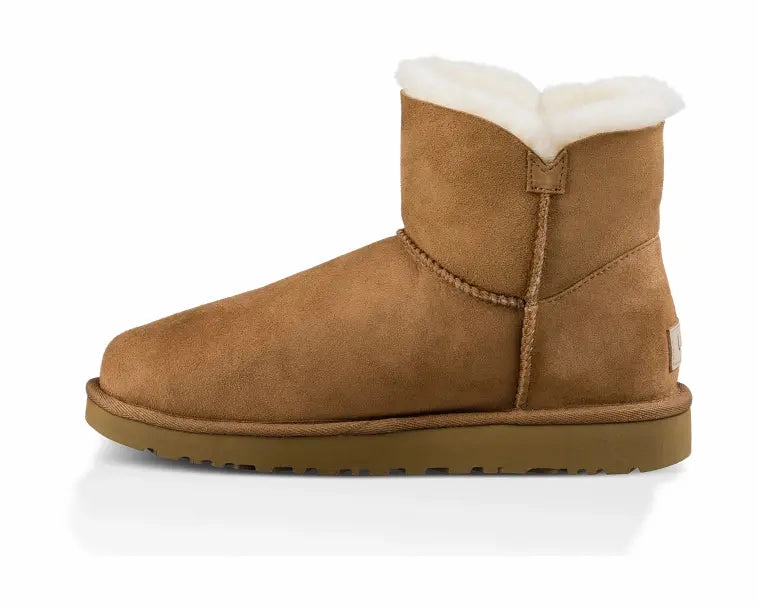 Womens UGG Mini Bailey Button II  Cozy Sheepskin Boot with Versatile Style Ugg cozy footwear visuals