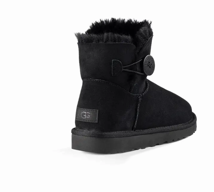 Womens UGG Mini Bailey Button II  Cozy Sheepskin Boot with Versatile Style Ugg cozy footwear visuals