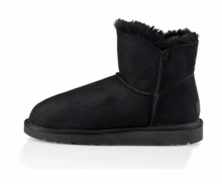 Womens UGG Mini Bailey Button II  Cozy Sheepskin Boot with Versatile Style Ugg cozy footwear visuals