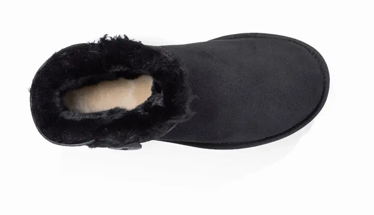 Womens UGG Mini Bailey Button II  Cozy Sheepskin Boot with Versatile Style Ugg cozy footwear visuals